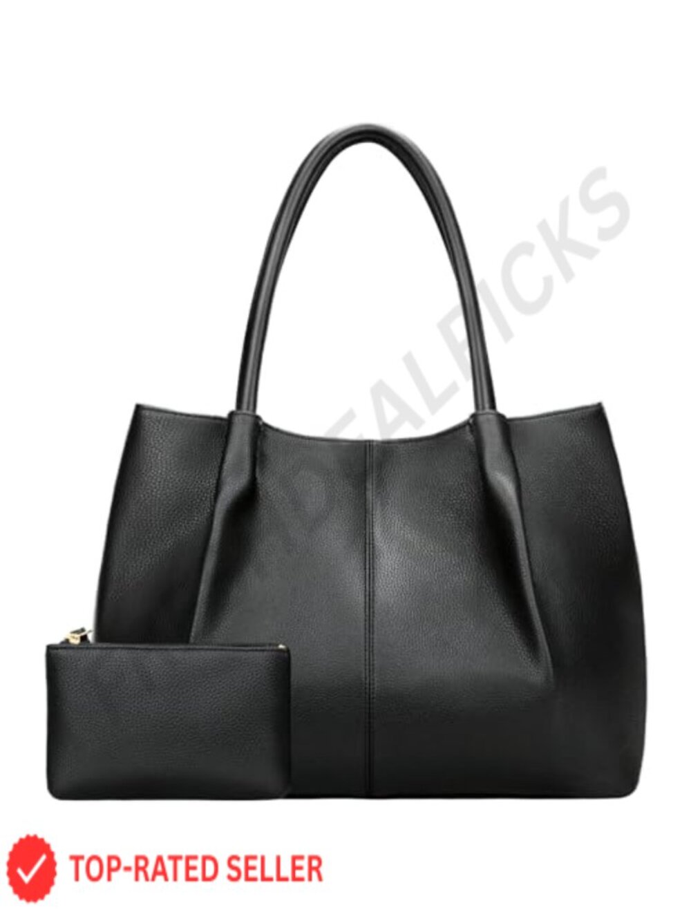 Vegan Leather Women's Tote Purse Large Capacity Work Travel Bag Laptop Shoulder